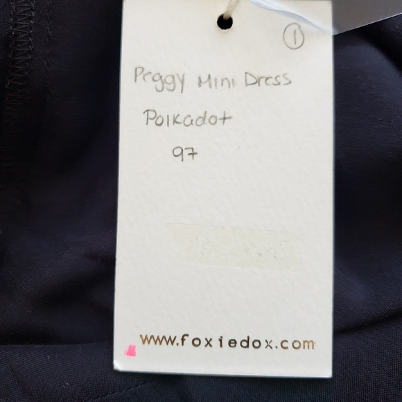 Foxiedox Peggy Polka Dot Mini Dress Black 4 - Picture 8 of 8